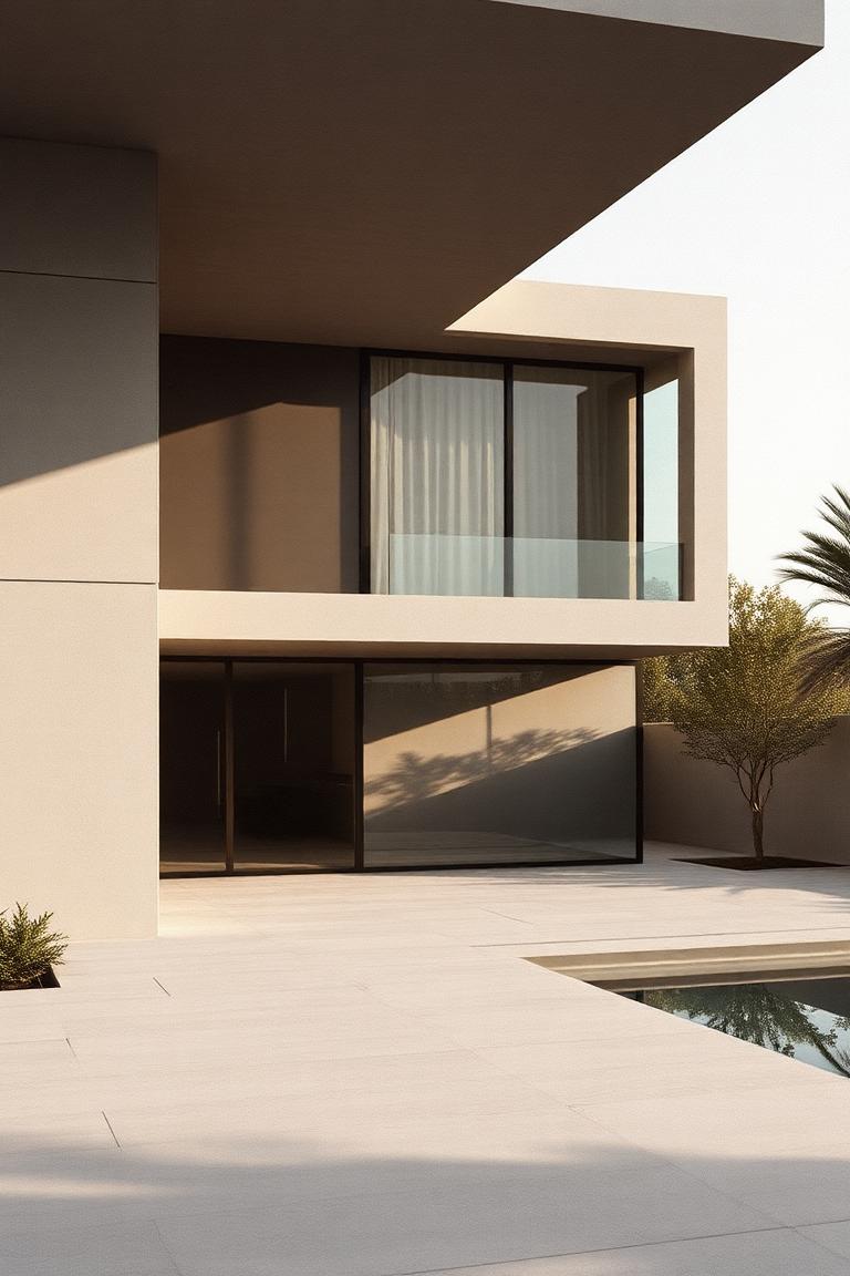 Minimalistyczna architektura betonu i szkła