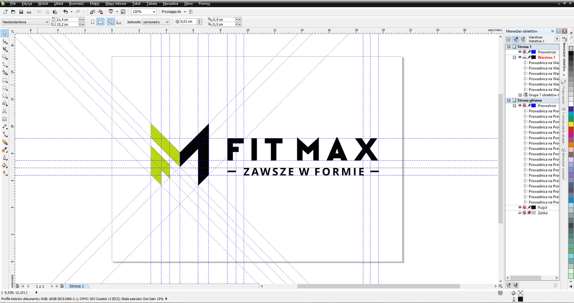 Fitmax Gryfice. Projekt logo Shadowart.