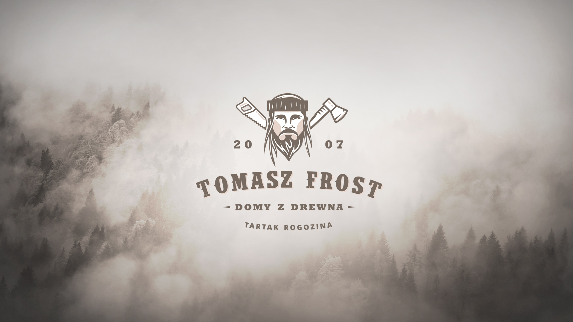 Tomasz Frost - Domy z drewna. Shadowart projekt logo, branding.