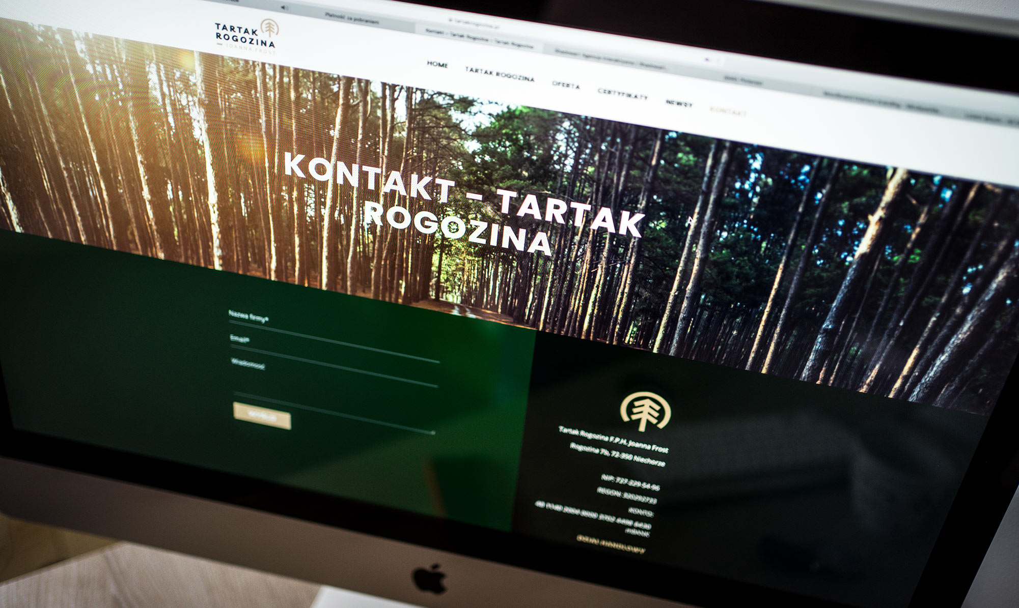 Strona internetowa Tartak Rogozina